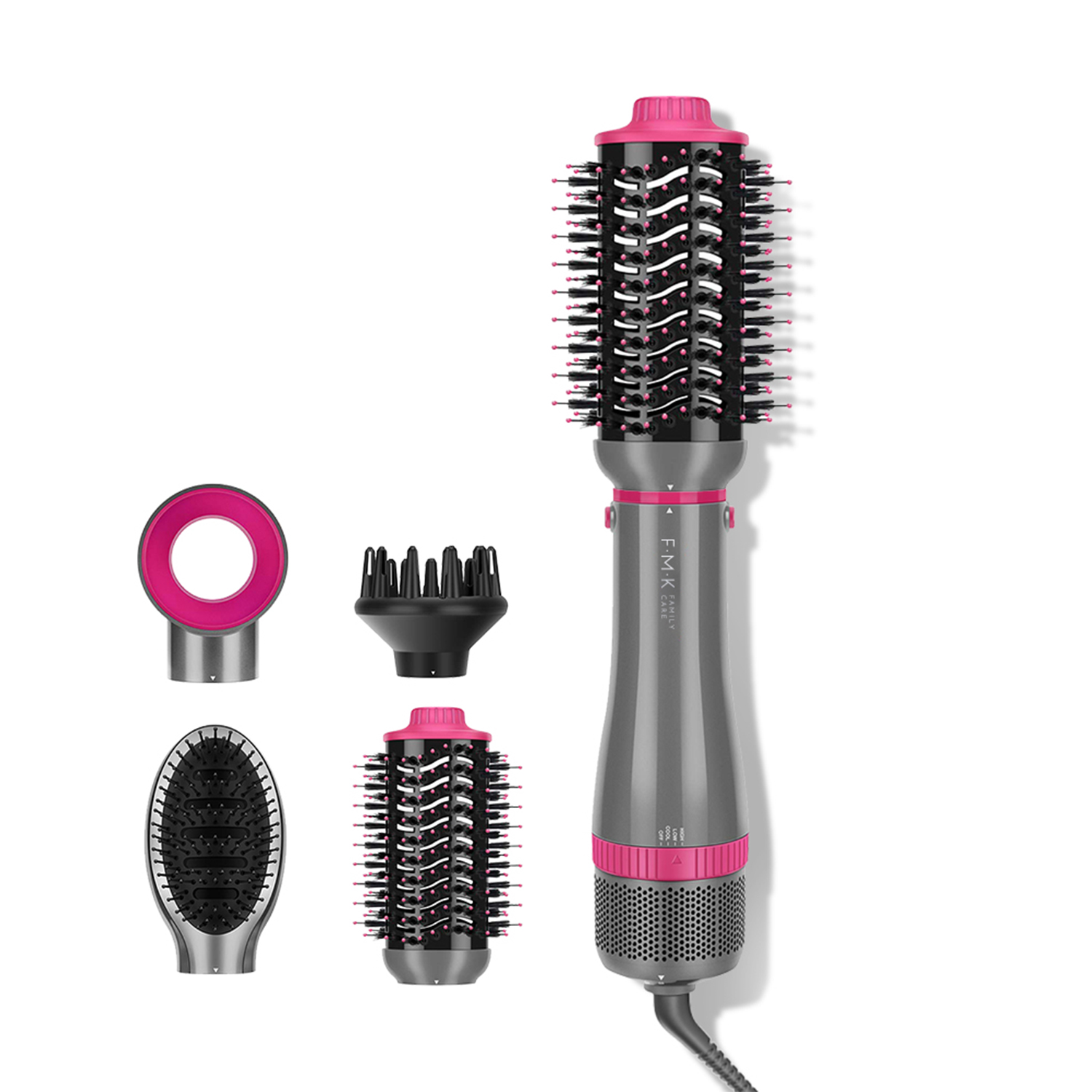FMK hot air brush with interchangeable attachments