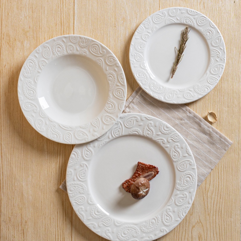 European Style New Bone China Dinnerware with Gold Edge – Fine Dining Collection