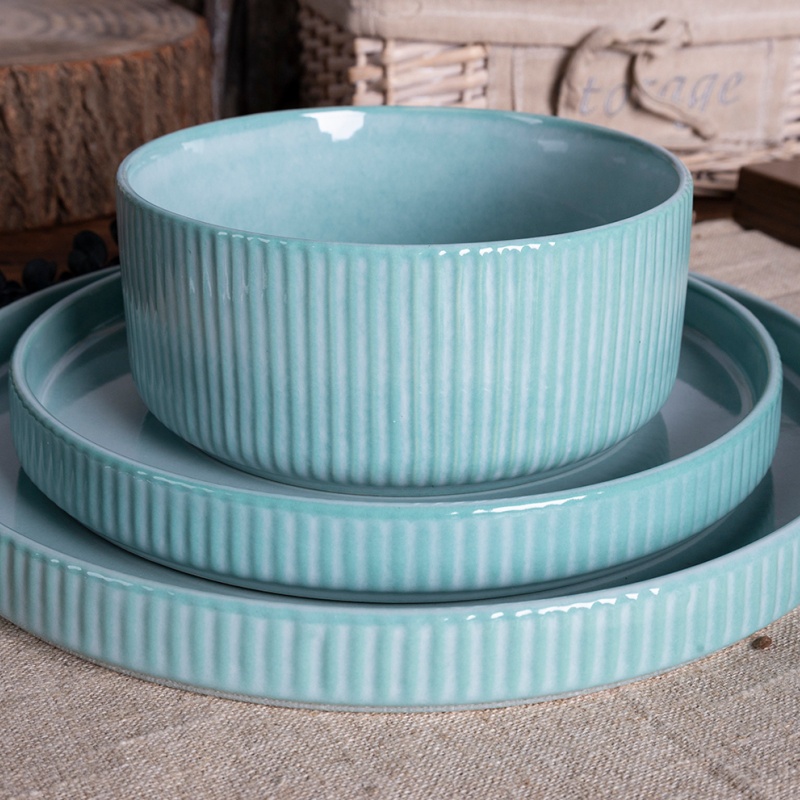 Happy Go 15.3cm(24oz/700ml) Reactive Glaze Bowl With Embossment