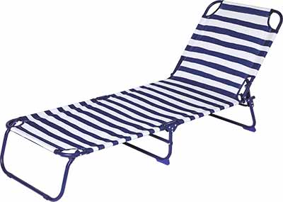 7132007 Steel Sun Lounger -4 Positions adjustable