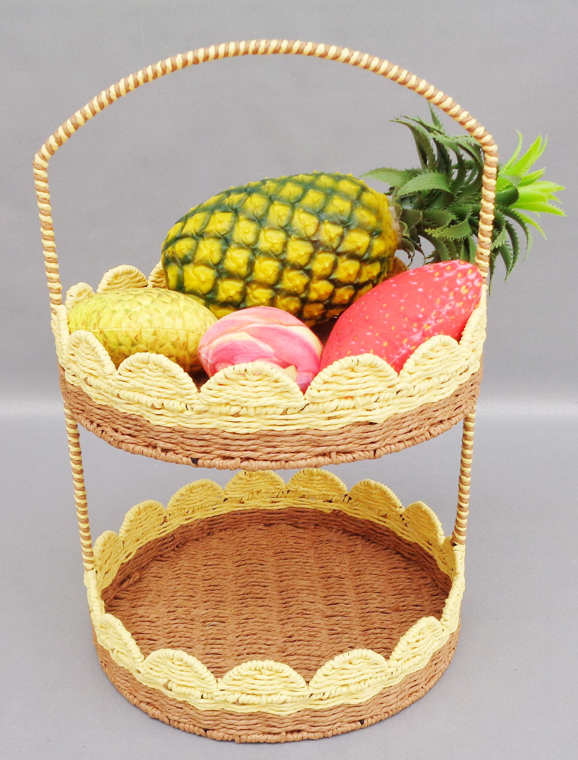 Paper rope woven shelf