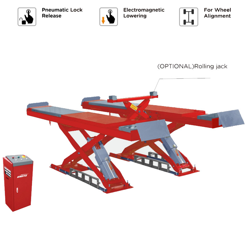 U-C55 Ultra-Thin 5.5Ton Scissor Lift Wheel Alignment Car Lift with 5500kg Lifting Capacity