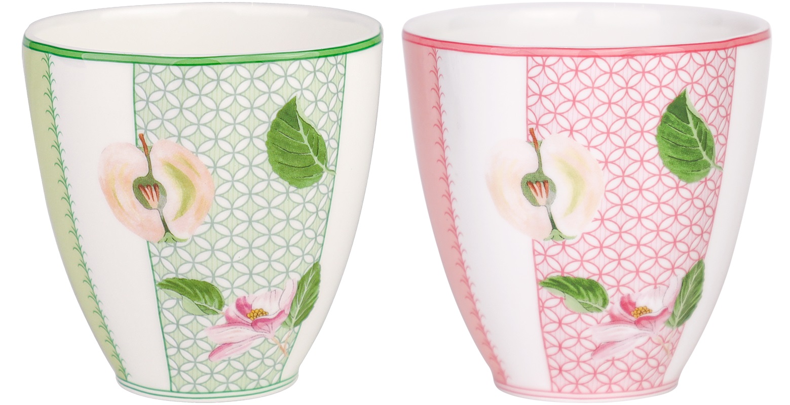Set 2 Mugs without ears Bone china -300ml*2