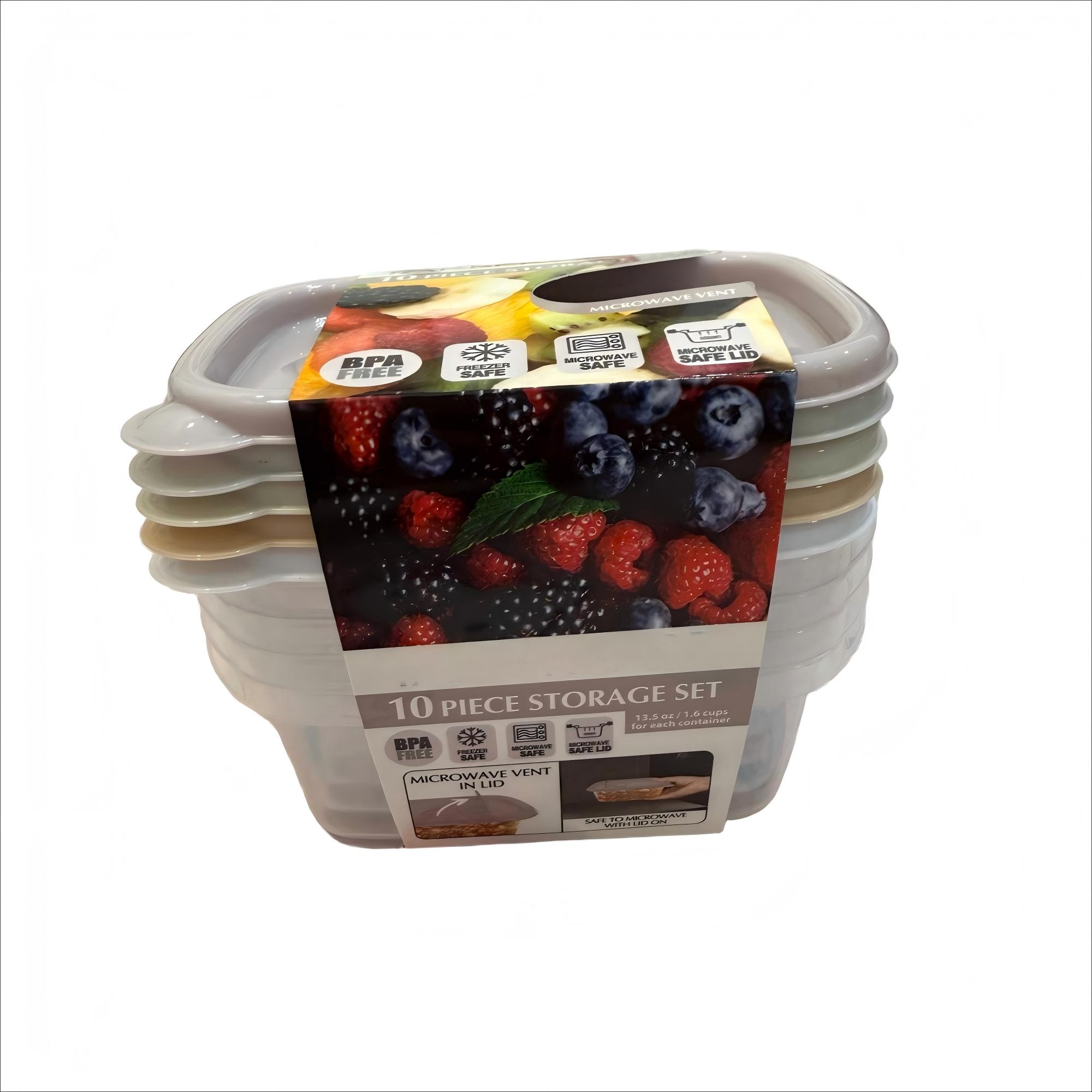 5PC Rectangular Small-Sized Perforated Food Storage Container (400ml)