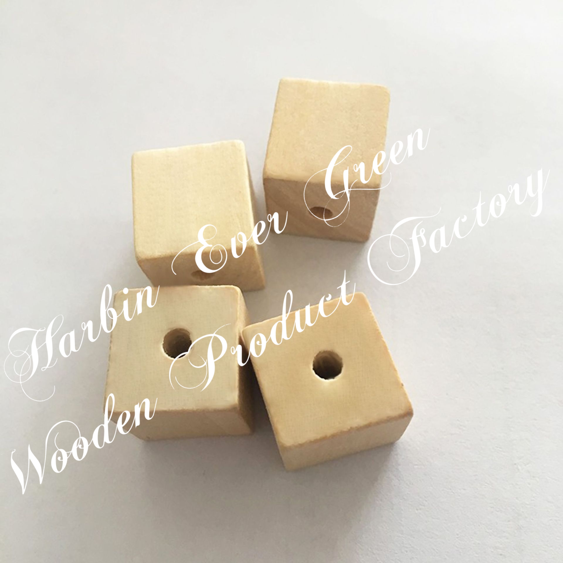 Perforated square wooden blocks, DIY building blocks, square wooden blocks