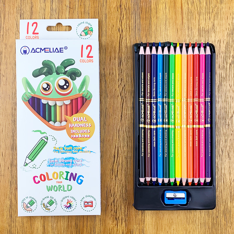 12 Color Pencil Dual Hardness