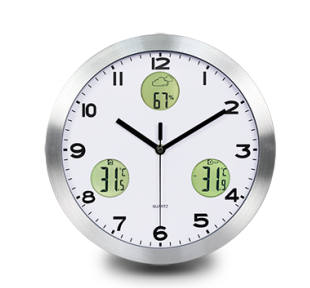 indoor&outdoor temp.&humidity wall clock