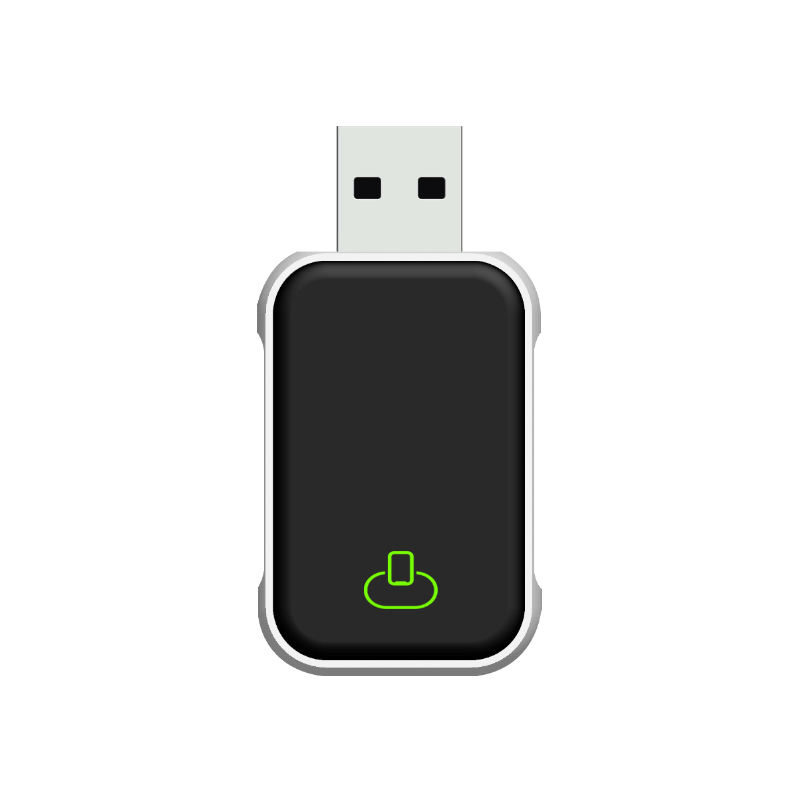 Portable Auto Adapter Convert Wired to Wireless Plug&Play with Mirror Acrylic Material