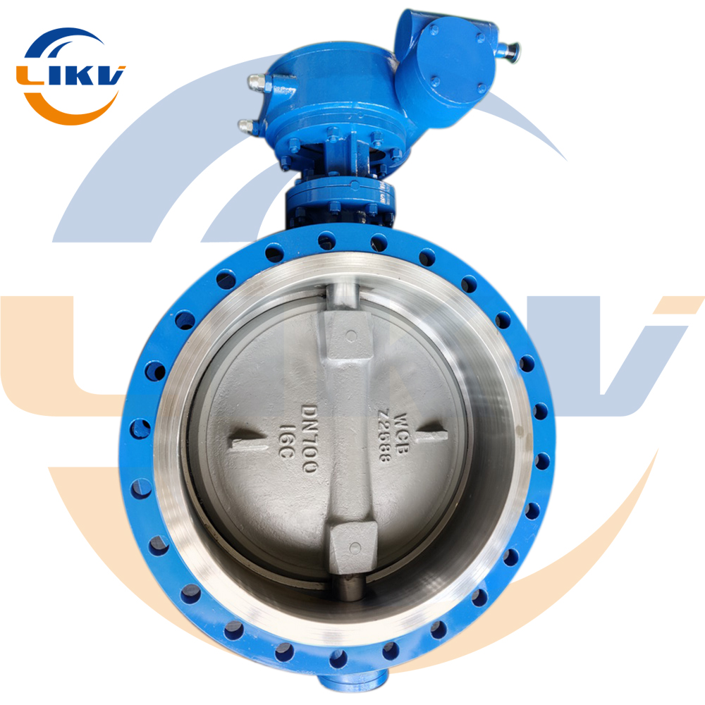 WCB Z2588 DN700 16C Metal Tri-Offset Cast Steel Flanged Butterfly Valve with Worm Gear