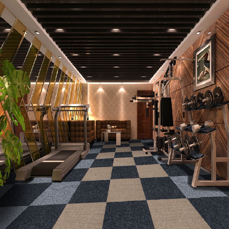 Creative Printed Nylon Carpet Tile with PVC Backing, Custom Designs for Hotels & Commercial Spaces
