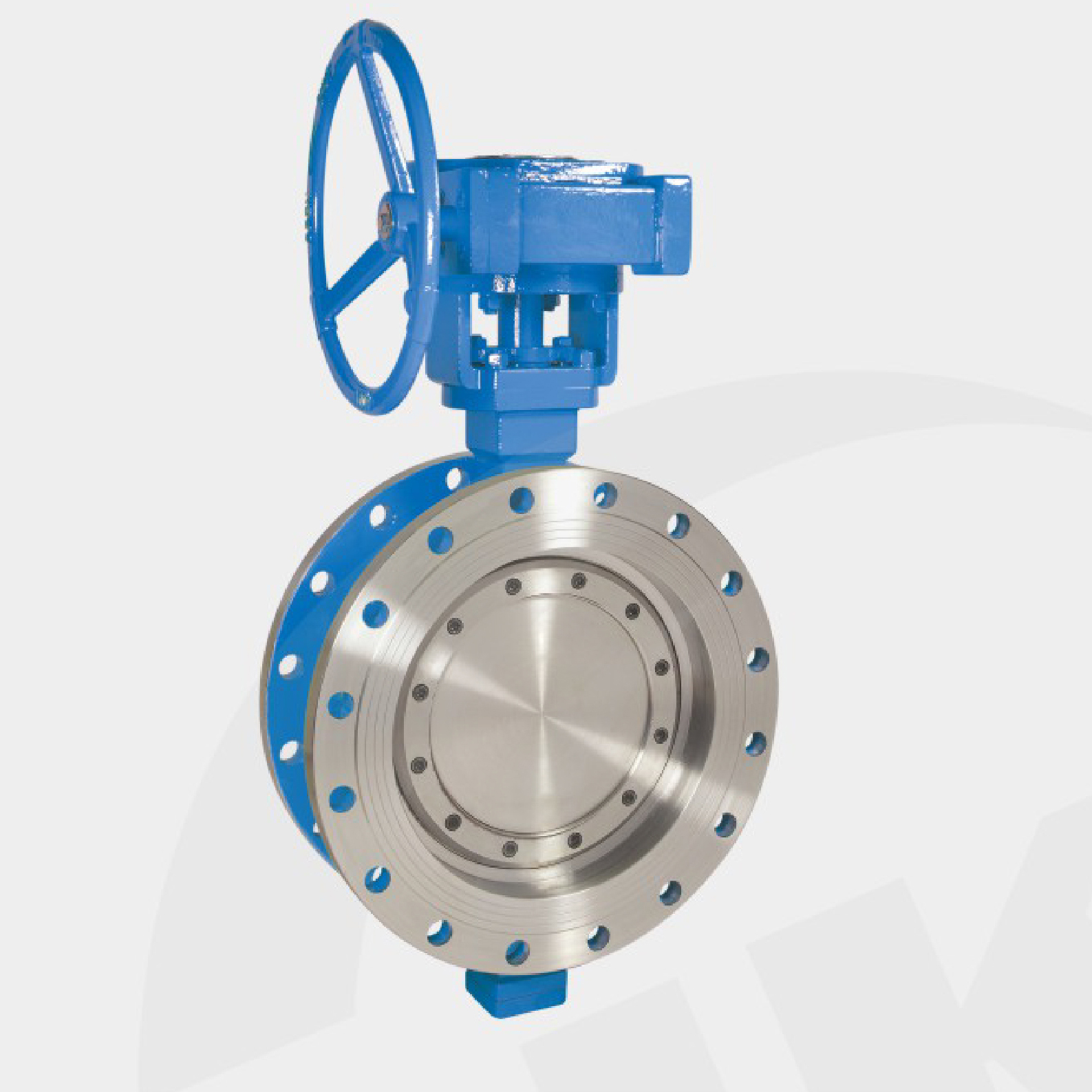 Flanged multi-layered metal hard-sealed butterfly valve