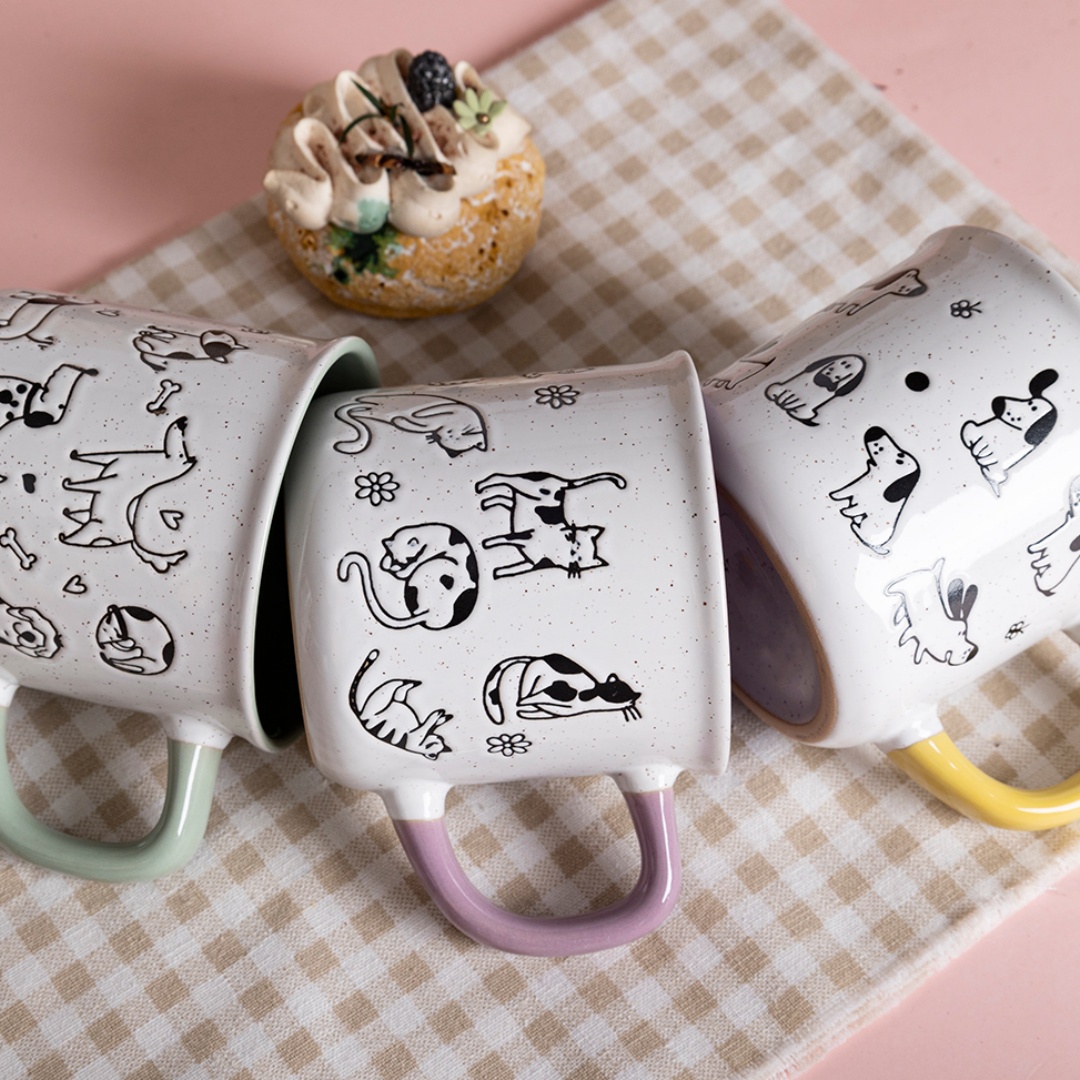 Pet Series Ceramic Stoneware Coffee Mug Children's Party Gift Cup