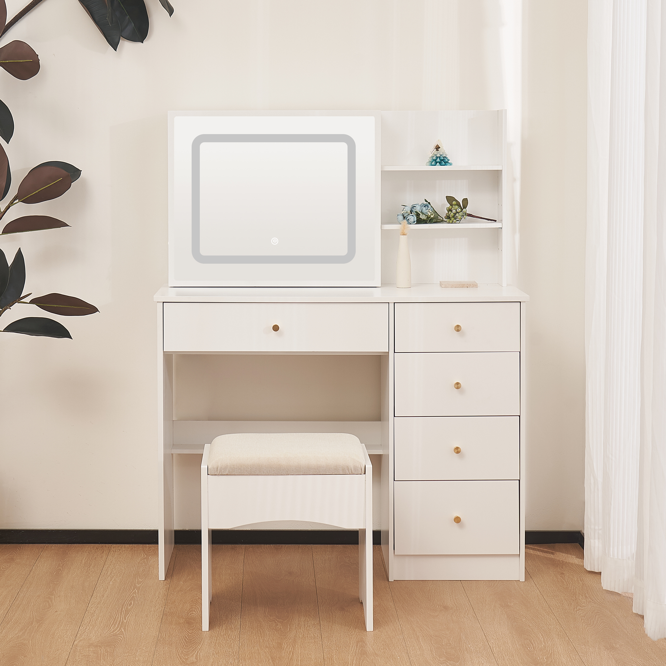 Table & Vanity with Mirror