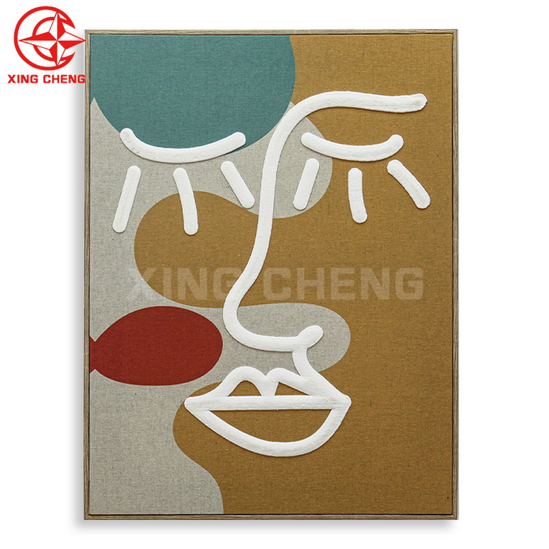 XINGCHENG Fashion abstract face framed wall art