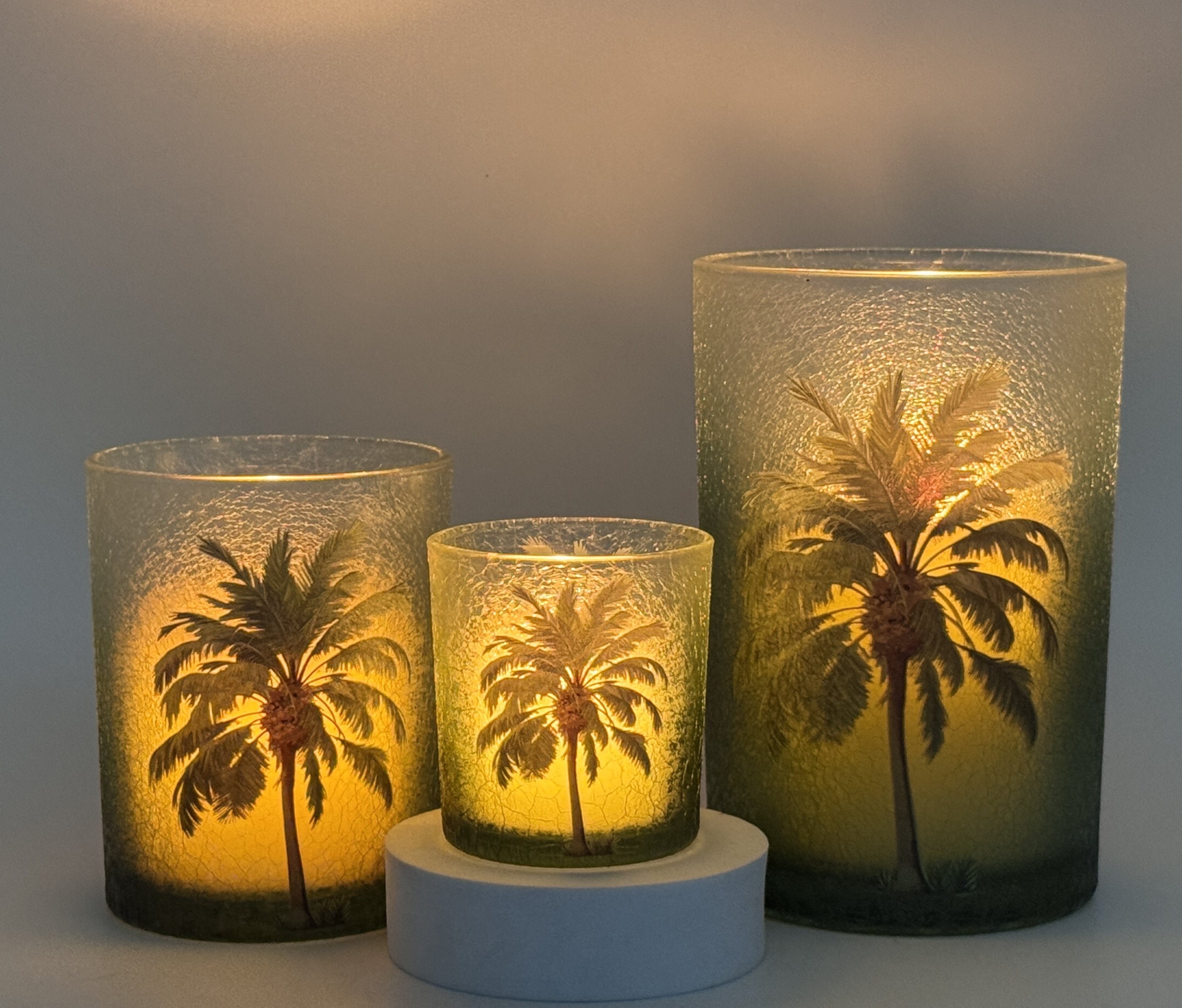 Glass candle cup
