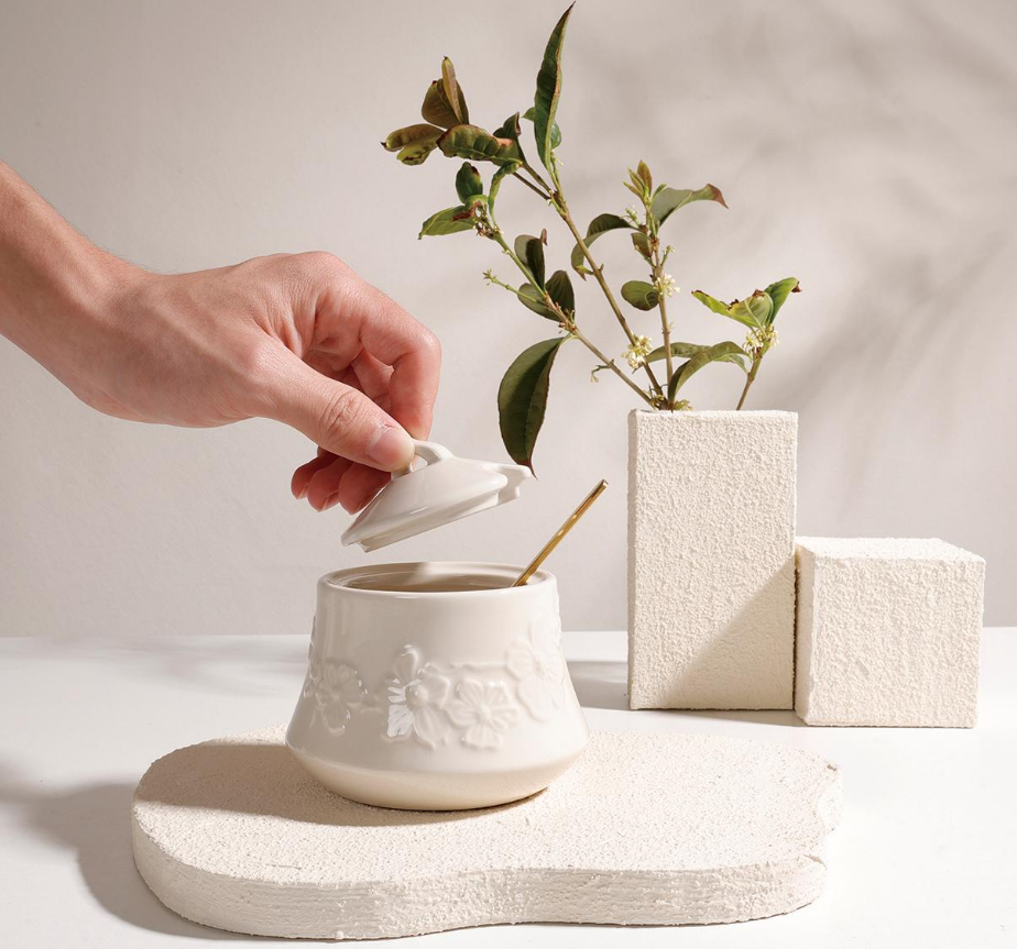 Sugar bowl, recycled ceramic