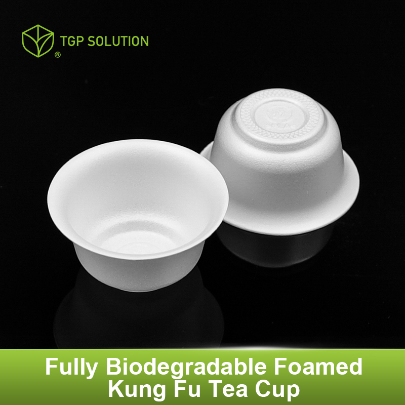 Fully biodegradable foaming kung Fu tea cup, disposable cup