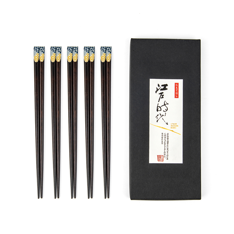 5 Pairs Lightweight Japanese Style Natural Wooden Chopsticks