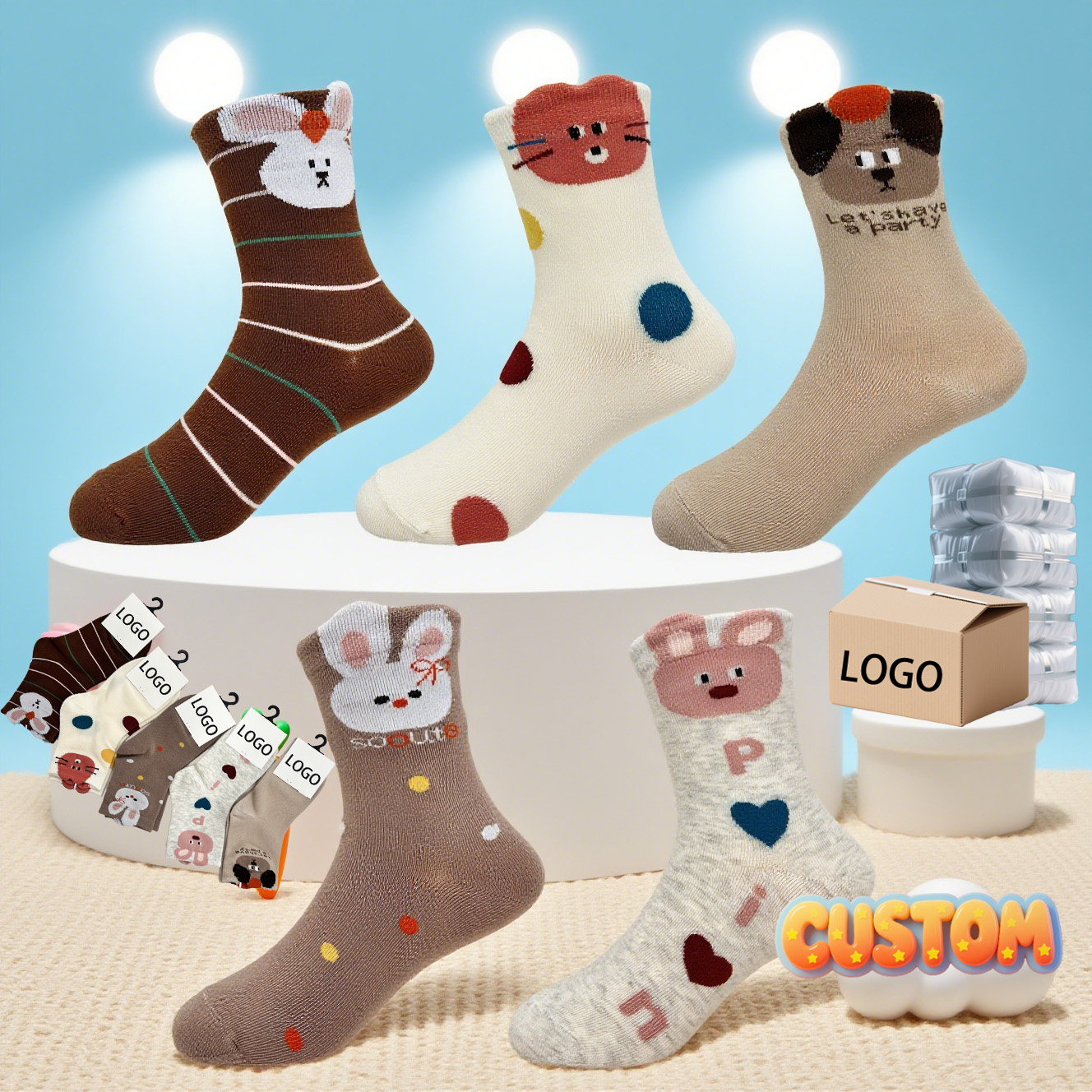 Cute animal pattern socks for children