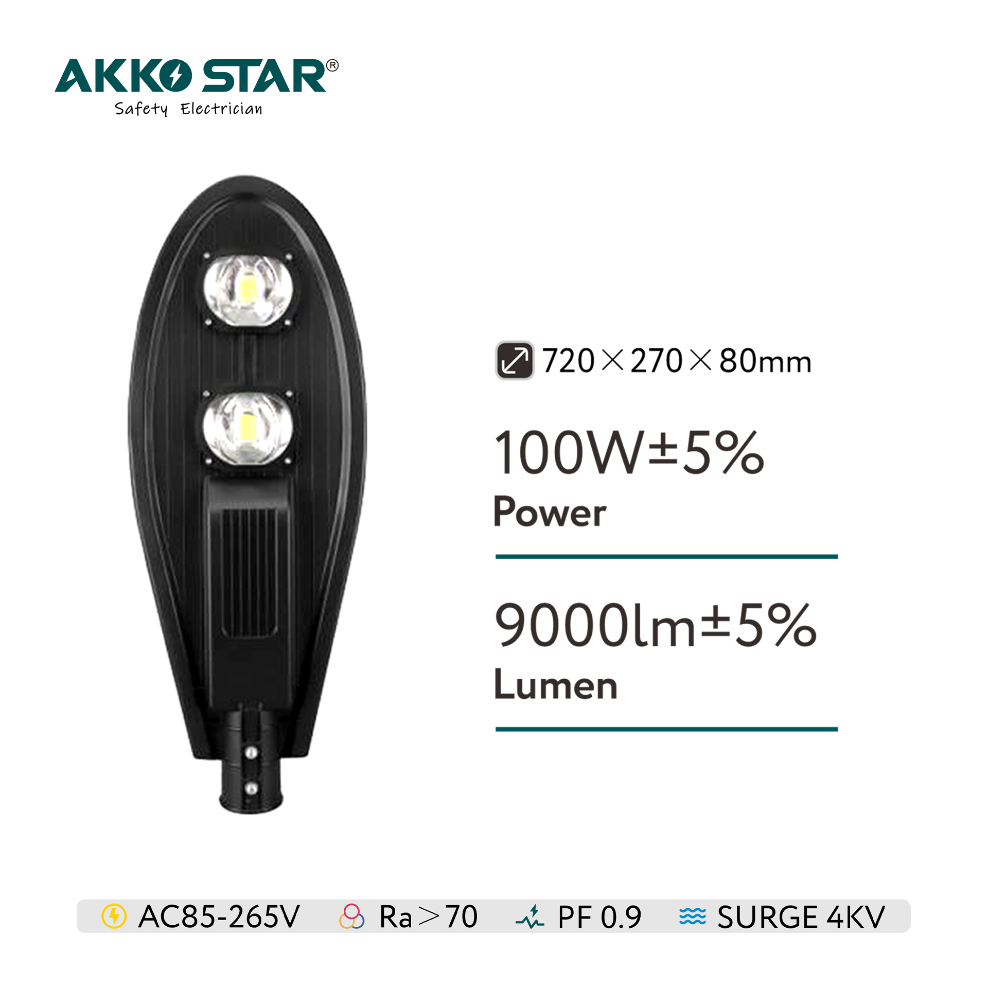 AKKO STAR 100w COB street lamp 6500k