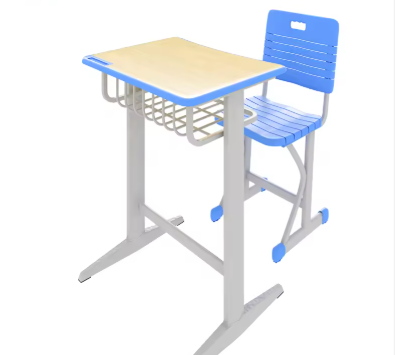Simple and durable classroom desks and chairs, used for students' learning supplies