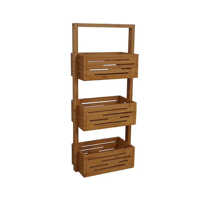 Bamboo bathroom shelf