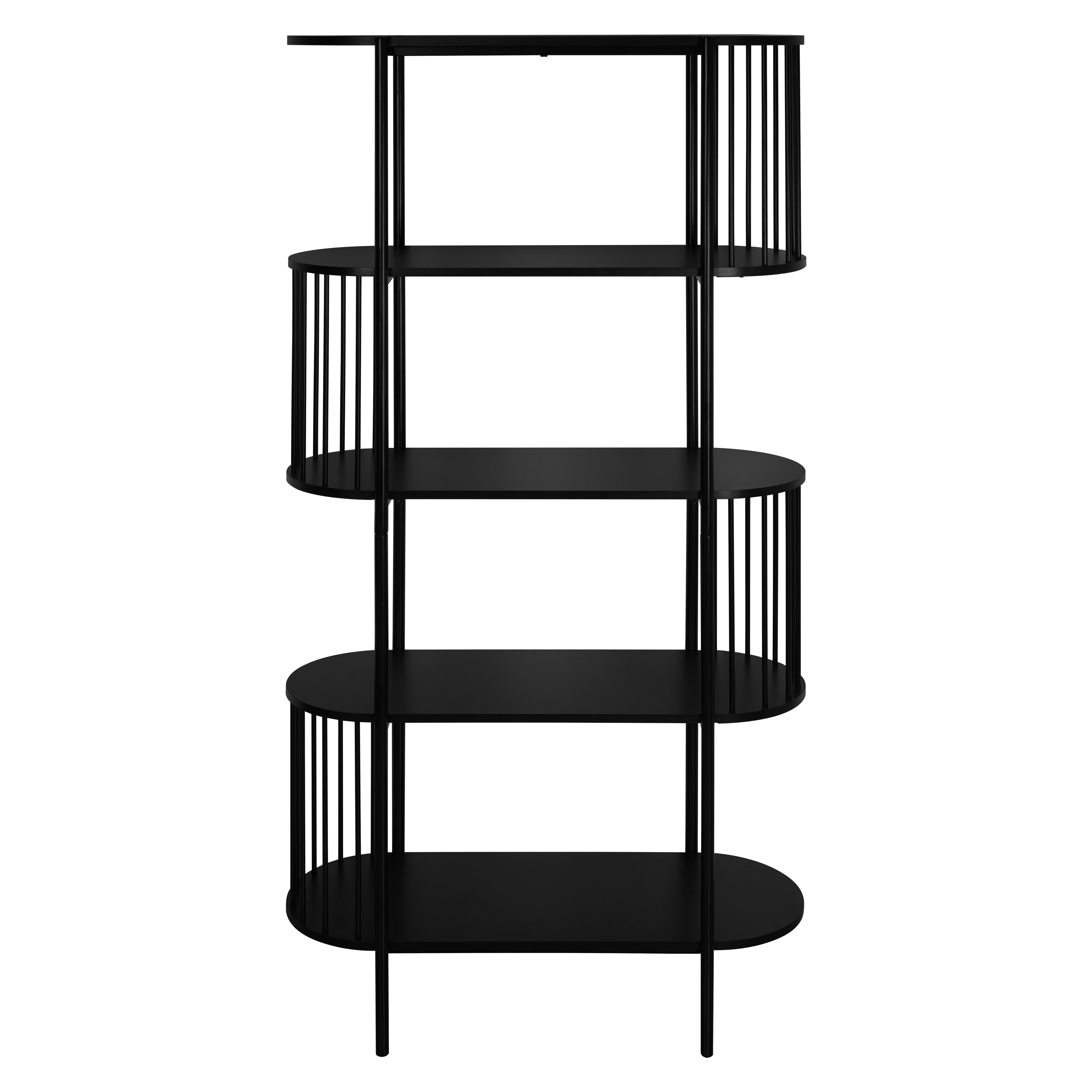 A five-layer black wire rack