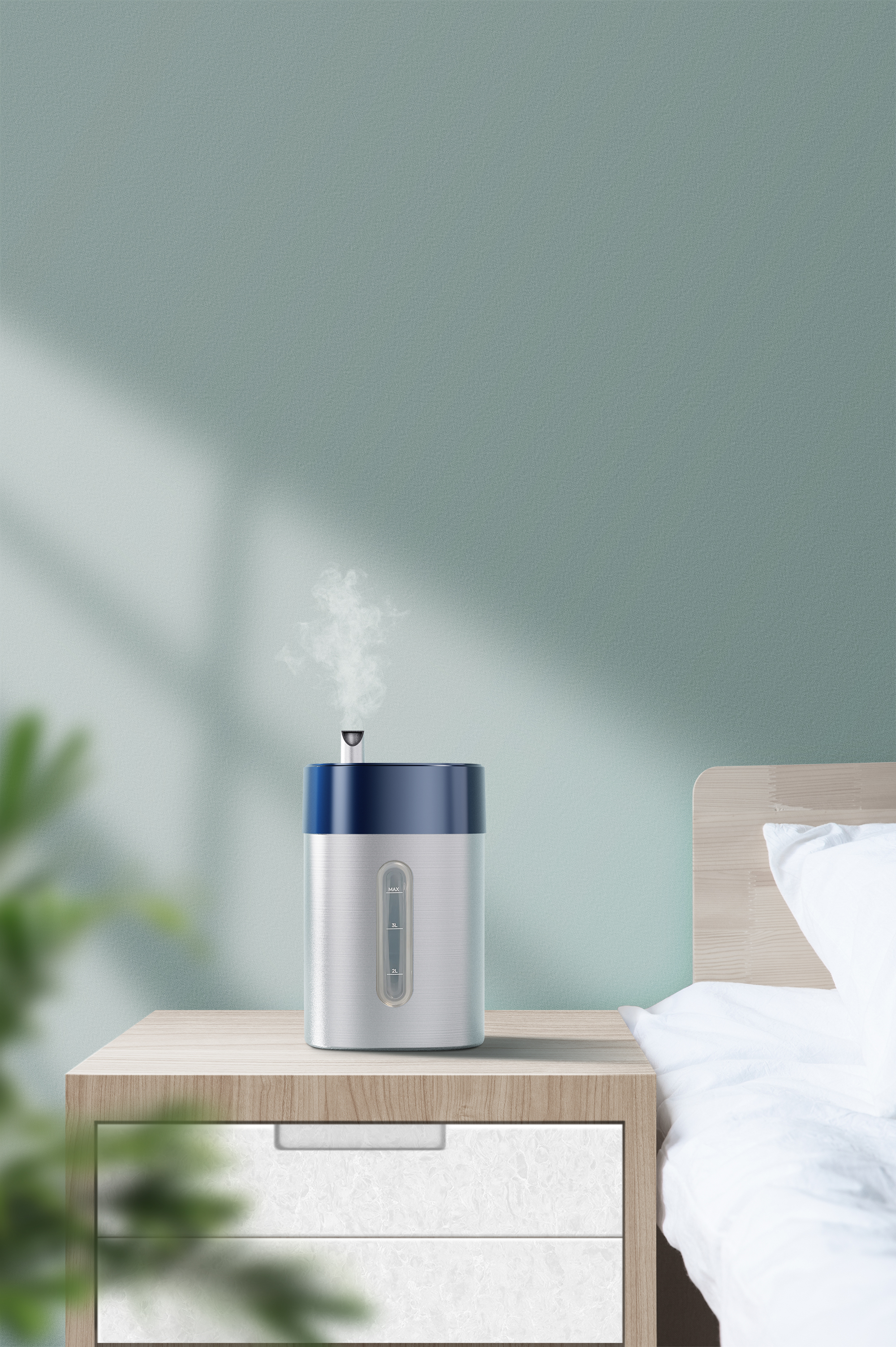 4L Cool Mist Humidifier with Stainless Steel Water Tank