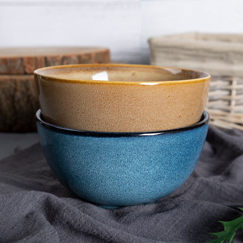 Happy Go 14cm(580ml/20oz) Bowl In Reactive Glaze