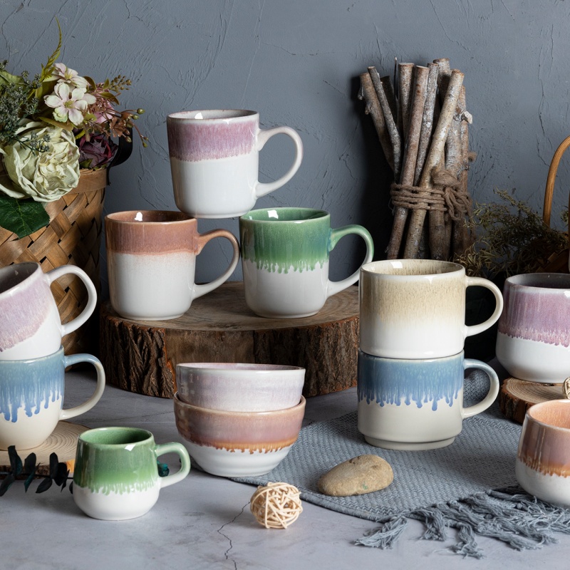 Happy Go 13.5oz/390ml Mug Reactive Glaze