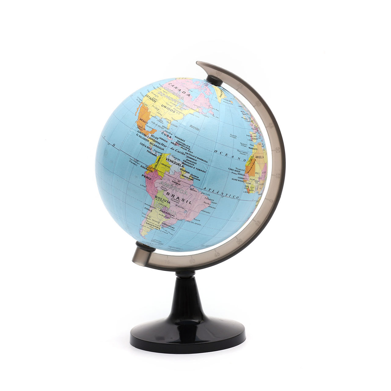 14.2cm Light Blue Portuguese Globe with plastic base