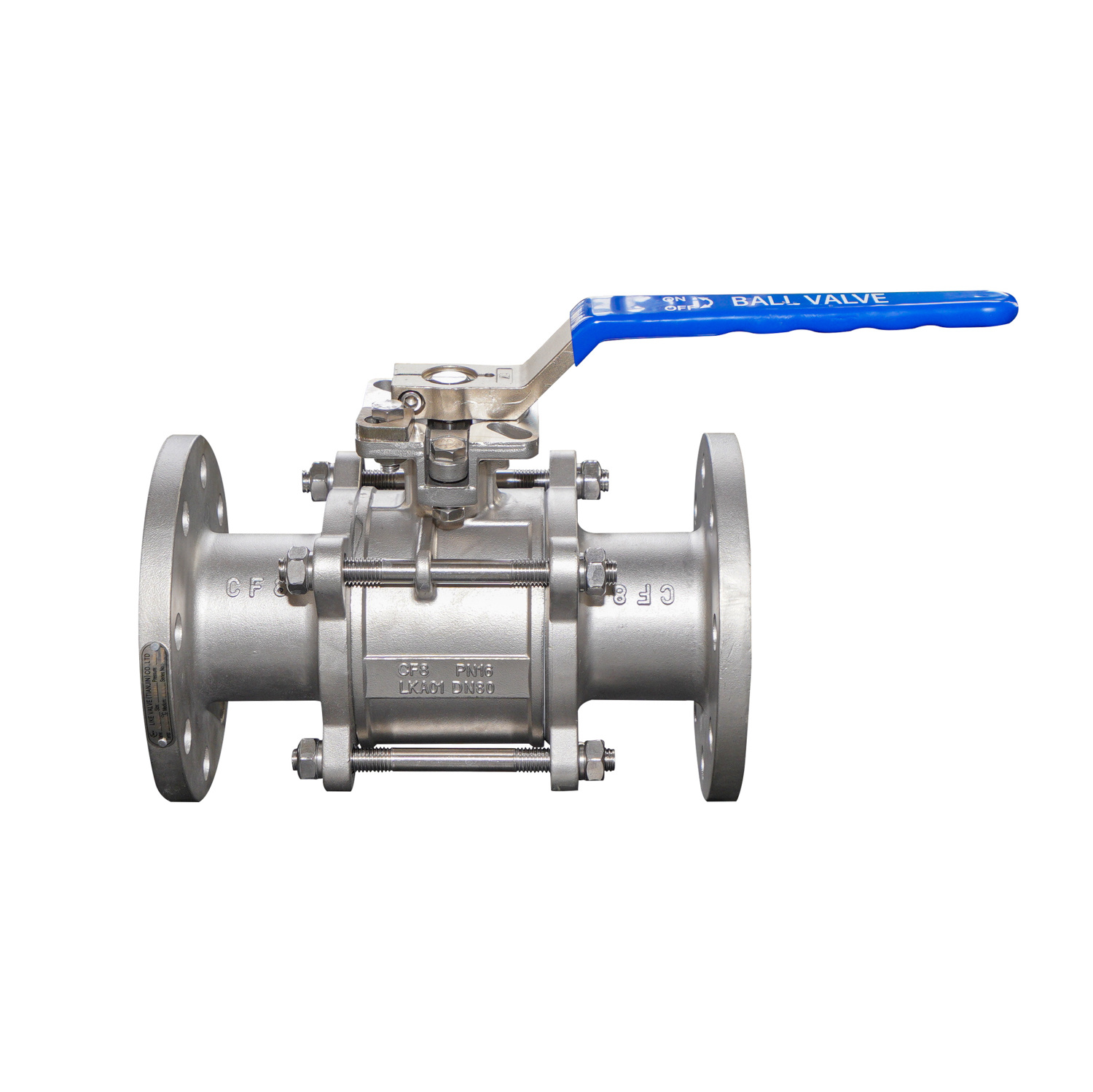 304 Stainless steel three-piece manual flanged ball valve Q41F-16P with DN 40 for high platform