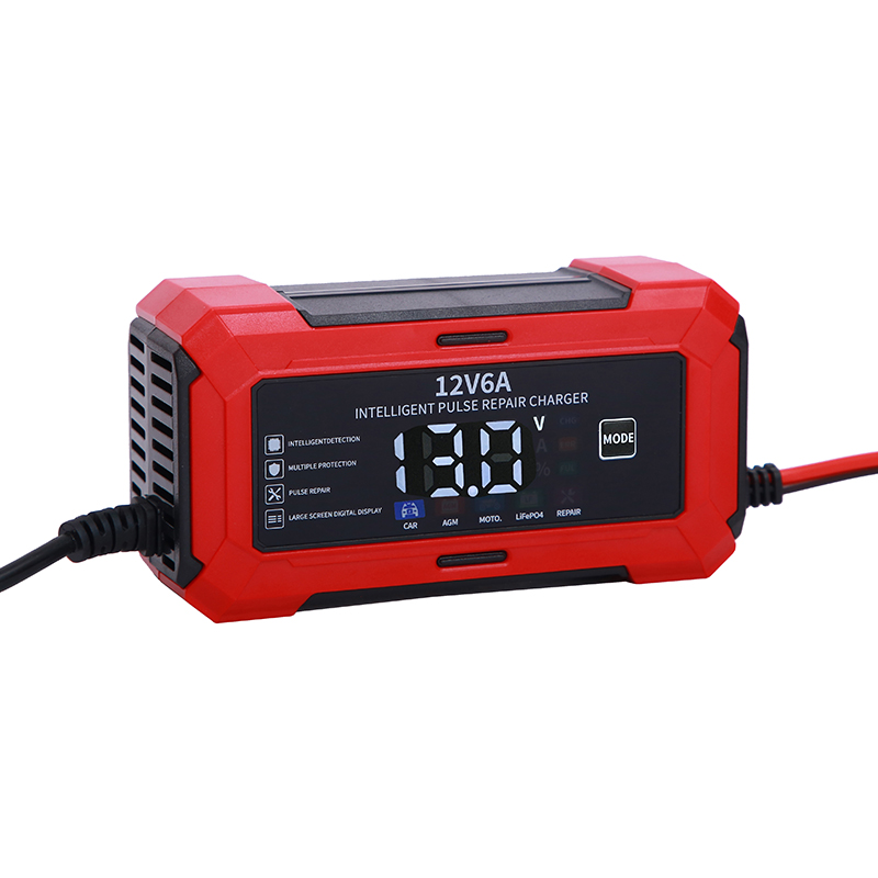 12V2A Full Automatic 4 Stage Small Car Battery Charger Intelligent LCD Display