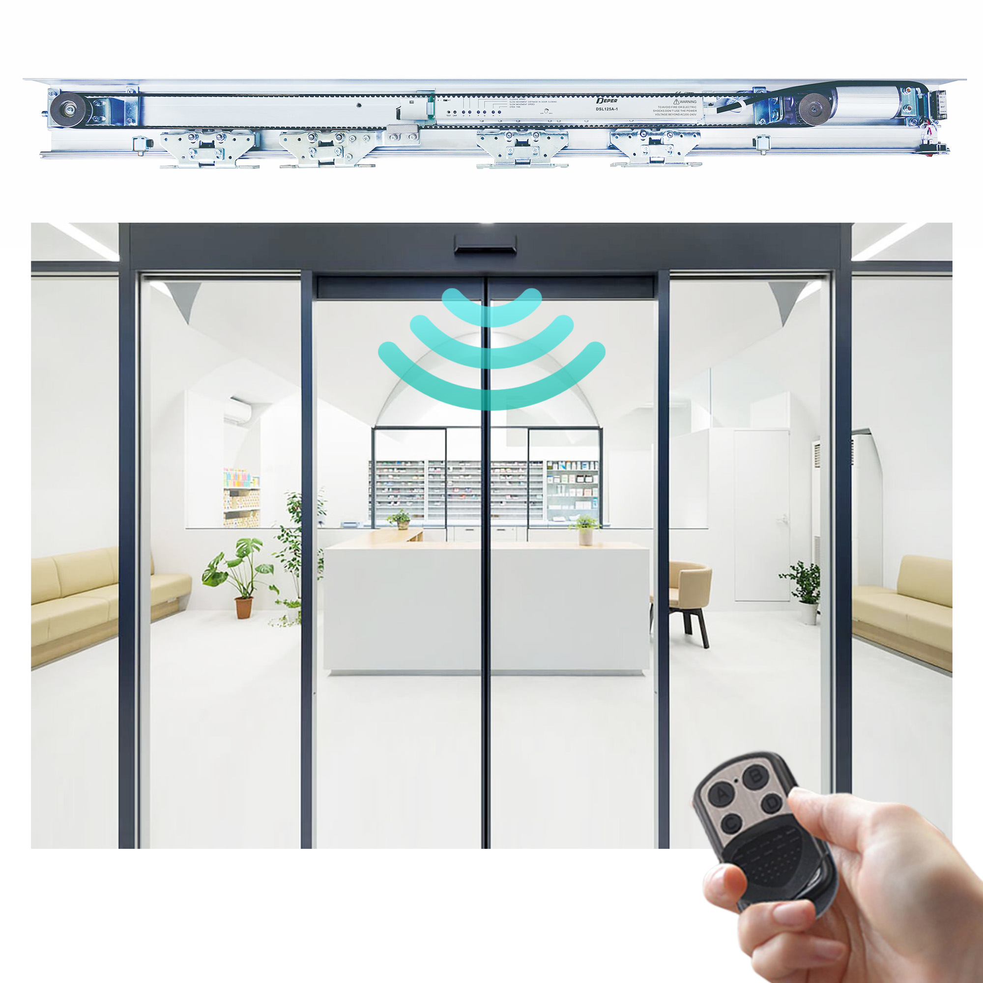 Automatic sensor sliding door motor