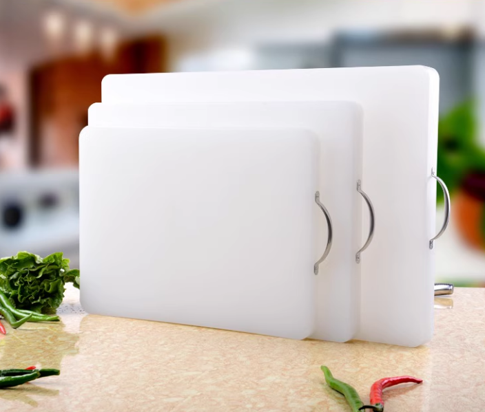 Yantai TONLI White Rectangle Plastic Cutting Block Double Side Non-slip Food Safe Chopping Board