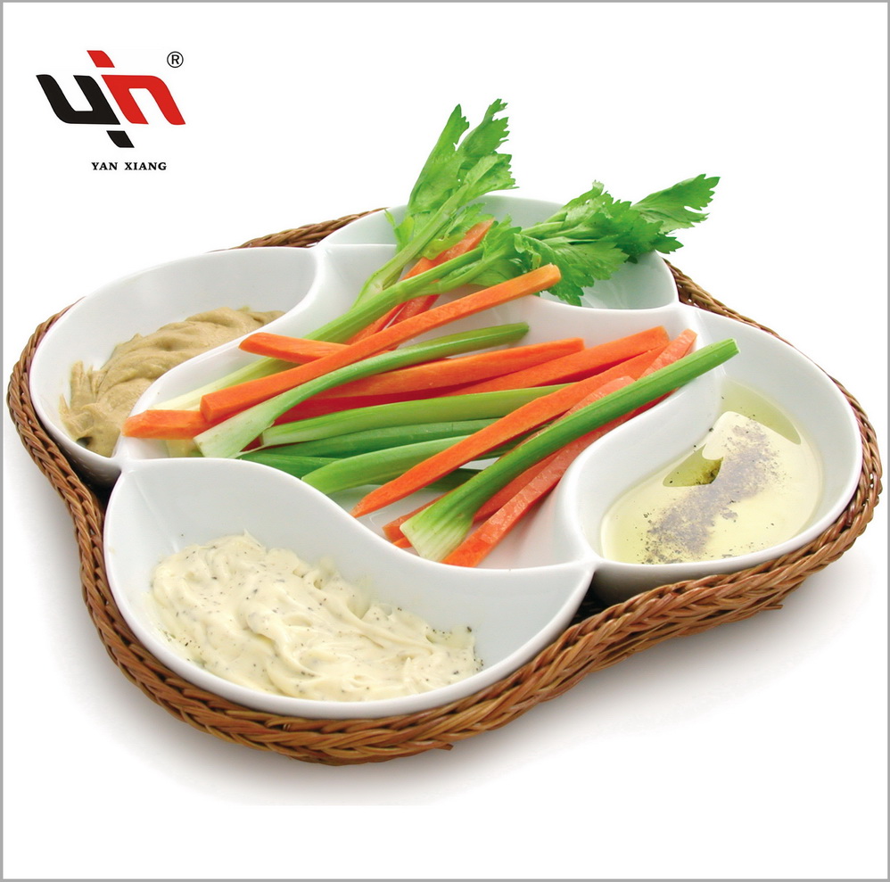 Yanxiang Factory High Quality Porcelain Plate Restaurant Charger Plates Ceramic Snack Dish Plate