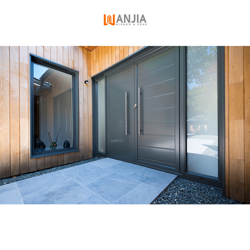Popular Products Aluminum Doors Insulated Front Entry Aluminum Doors Custom Exterior Security Doors