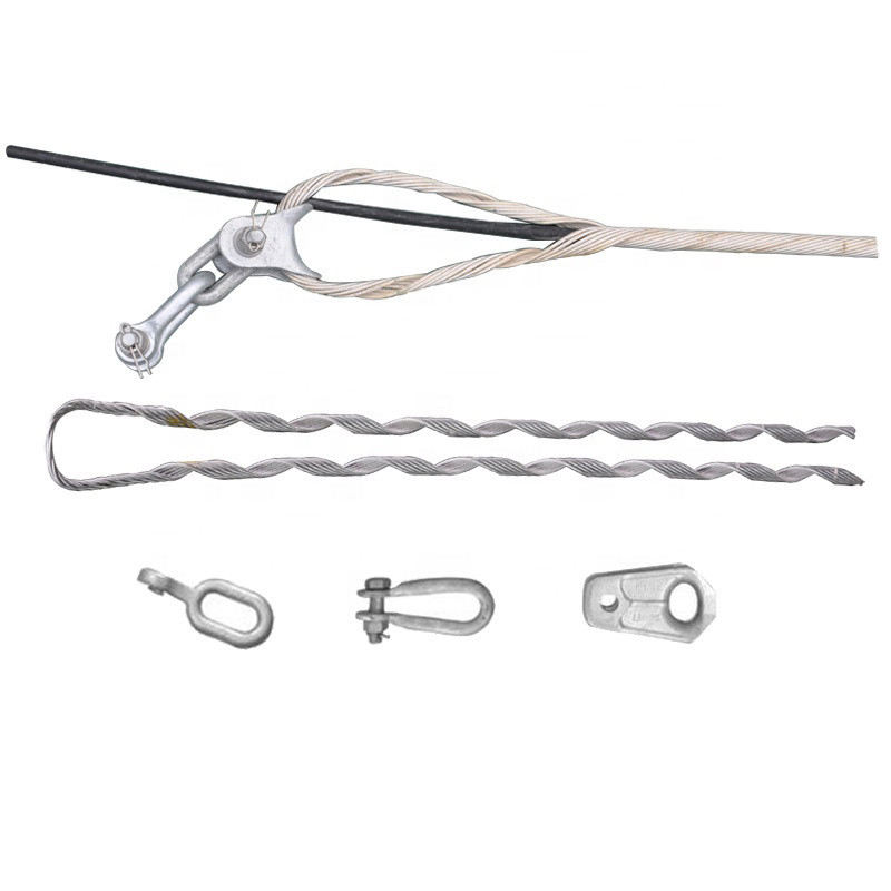 RF Superb Supplier Made Galvanized Steel Helical Tension Clamp Hot Dipped Guy Spiral Deadend