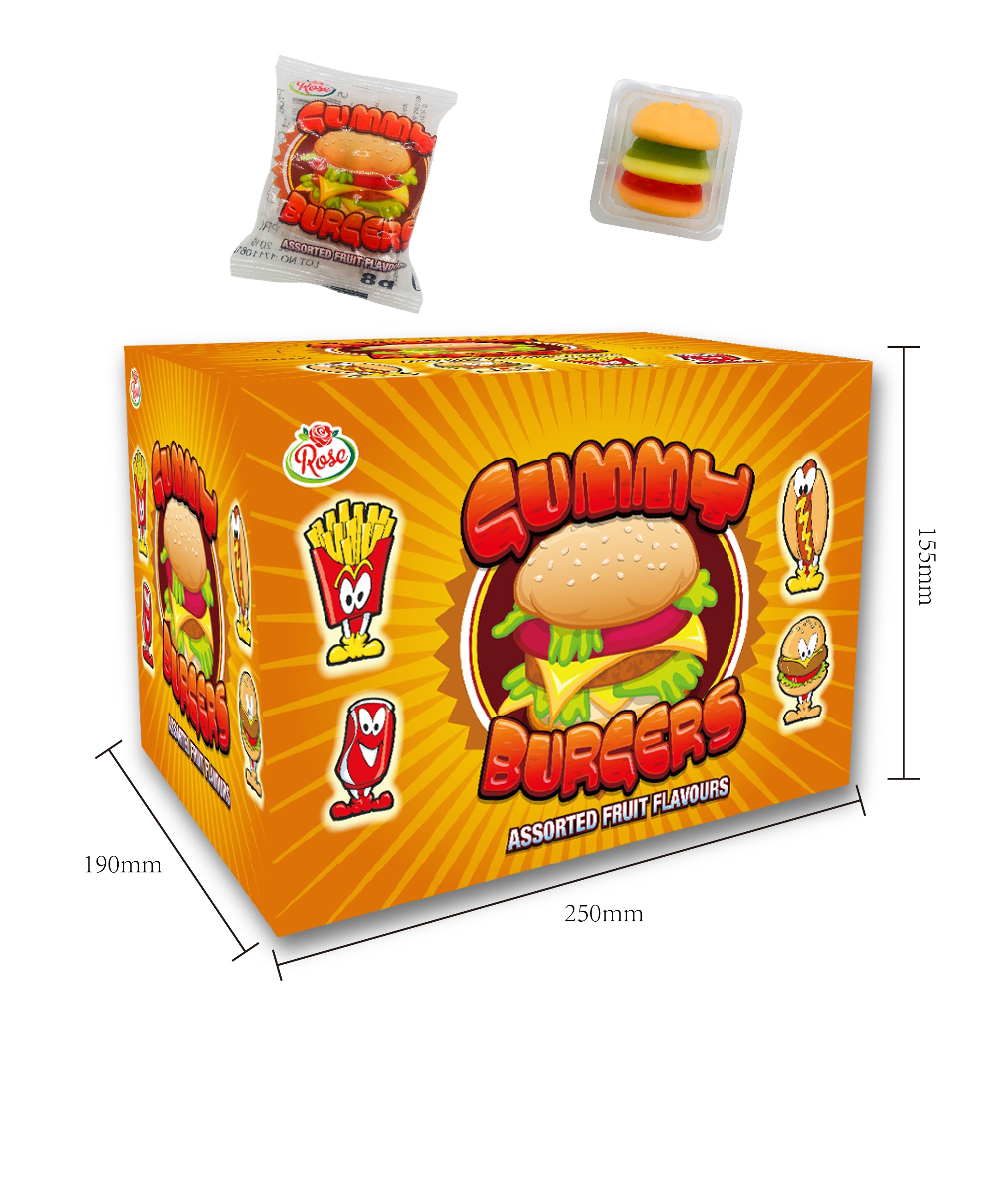 Hamburger gummy candy