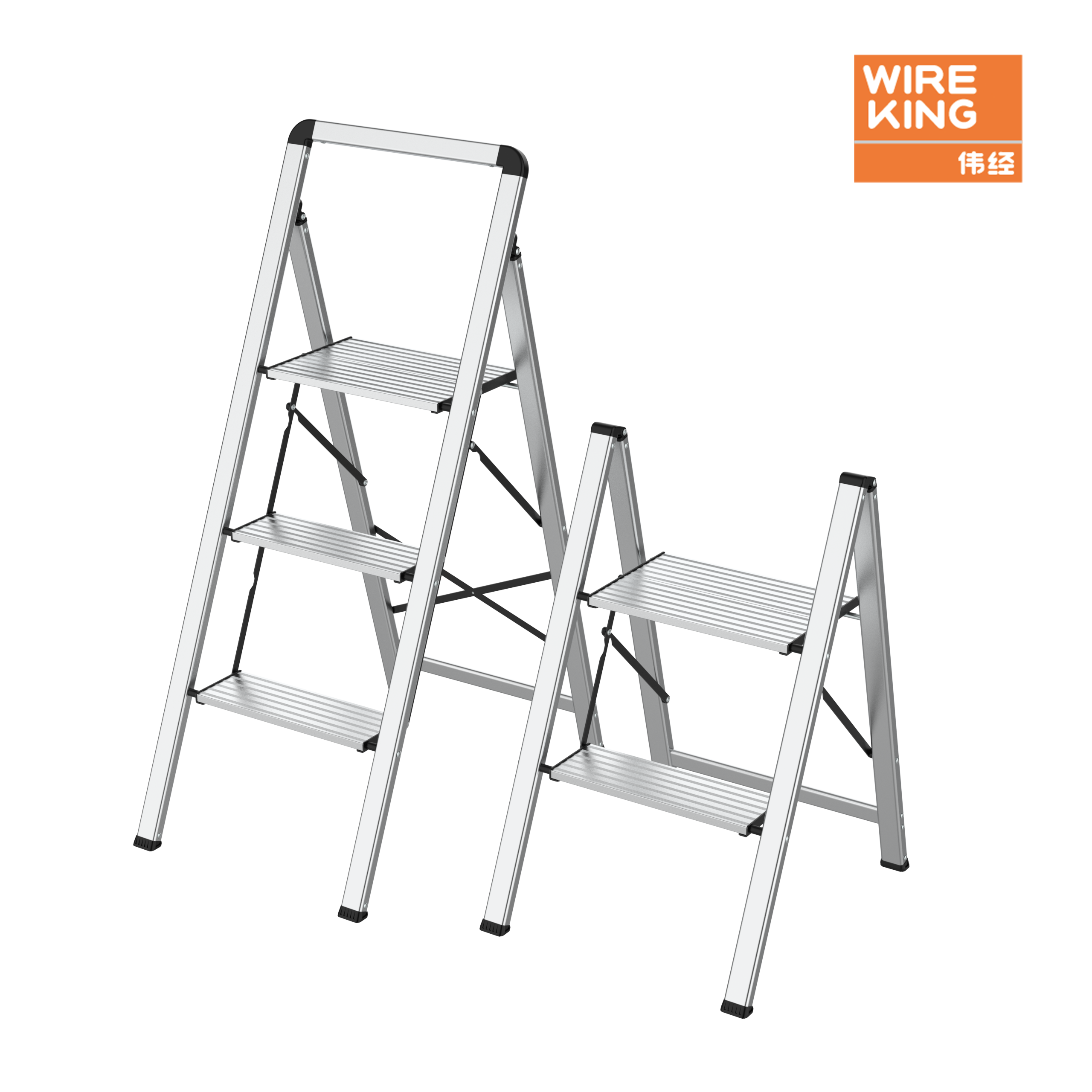 Foldable aluminum step stool