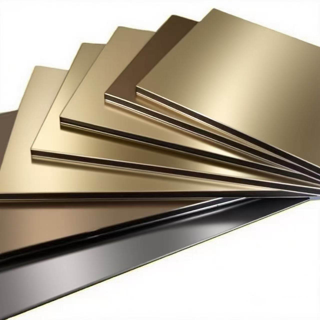 Metallic aluminum composite panel