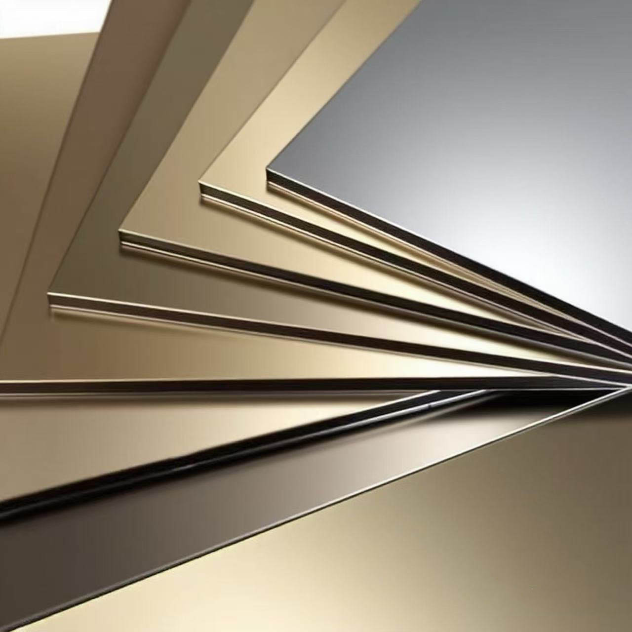Metallic aluminum composite panel