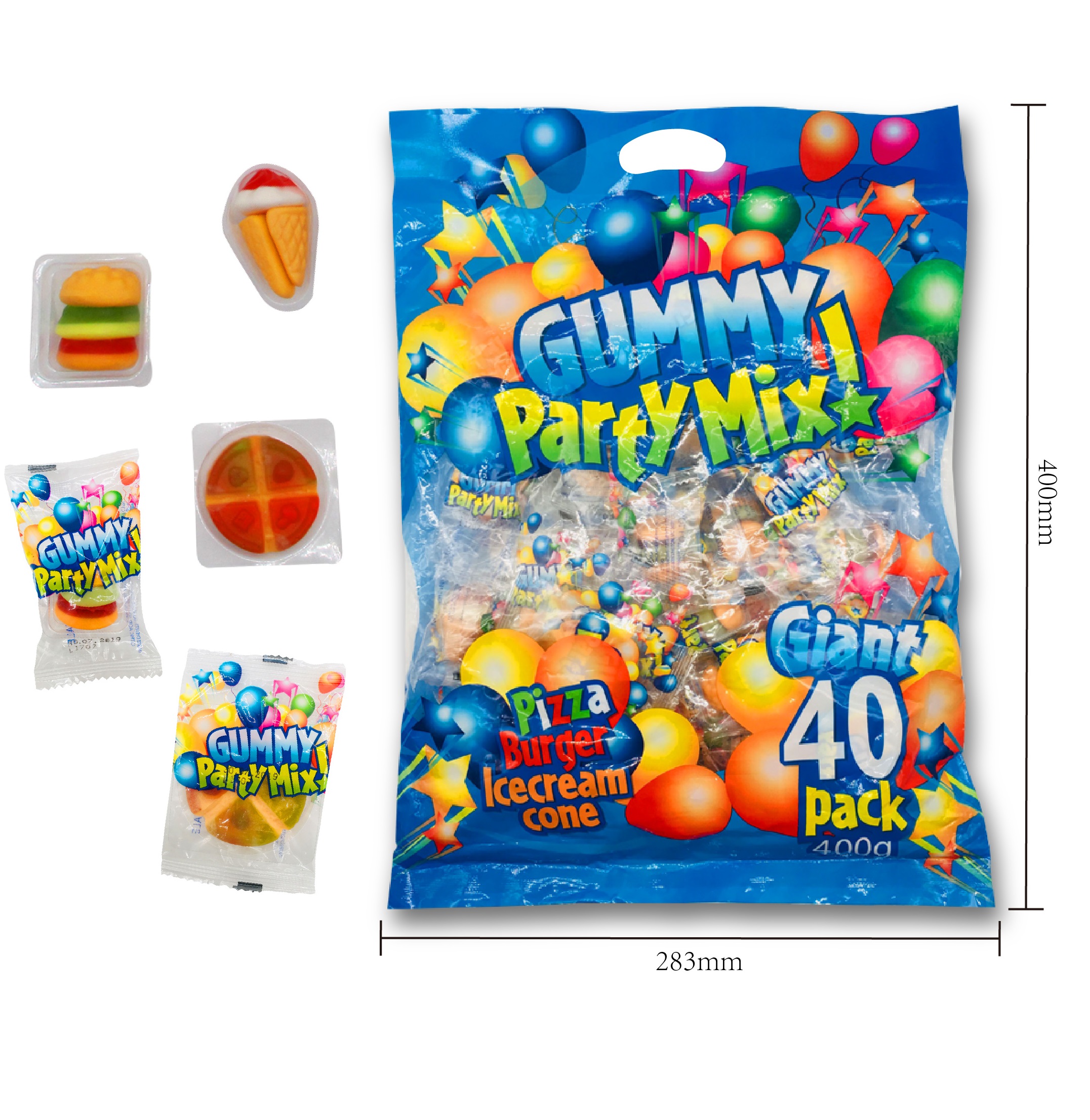 Party mix gummy candy