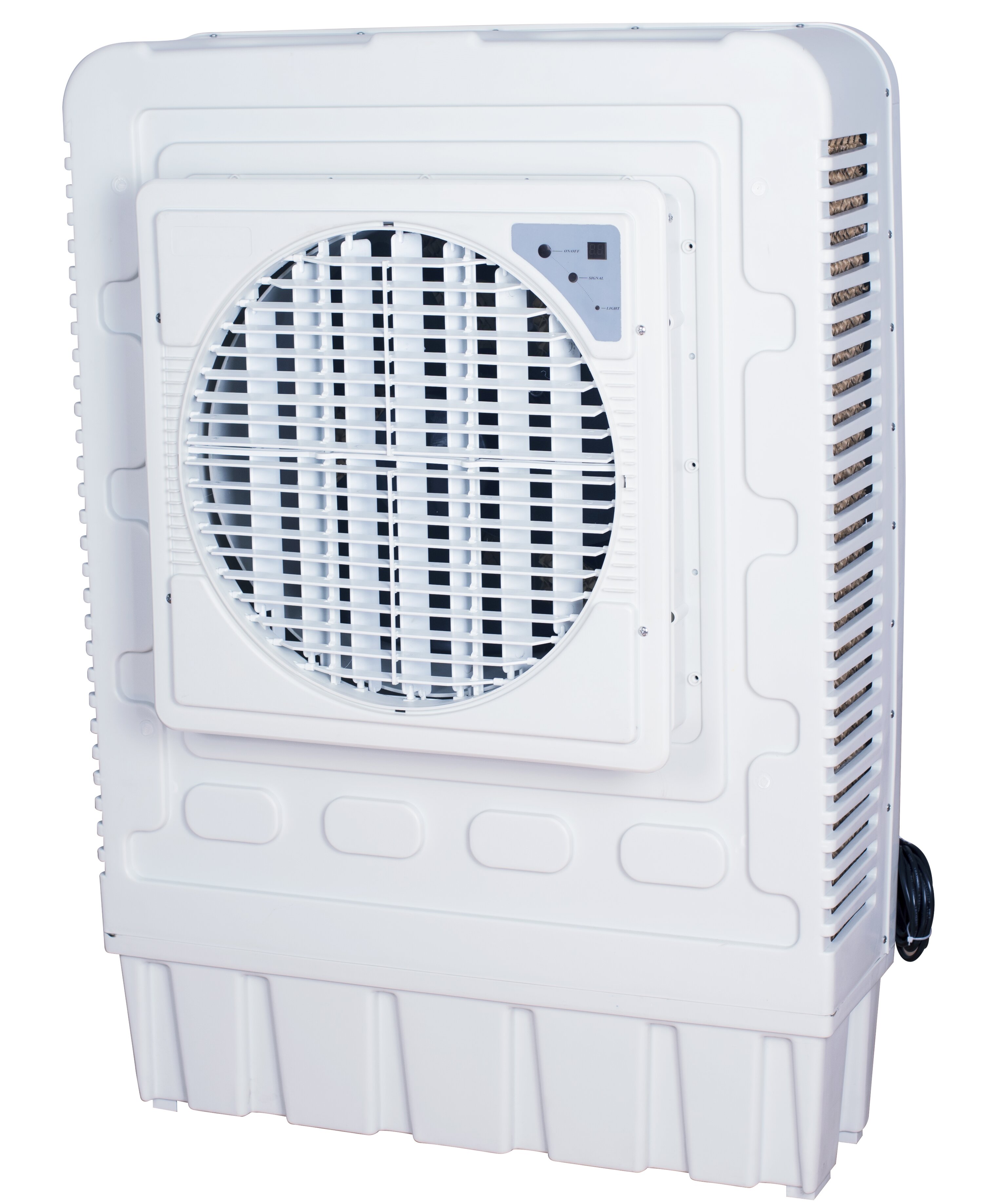 Wall-mounted evaporative cooler