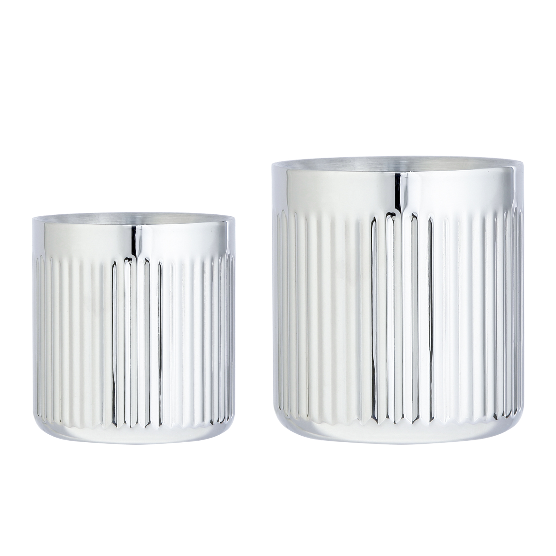 Stainless Steel Espresso Cup 2pcs Set Double Wall Insulated Metal Demitasse Cups