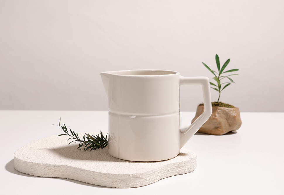 Milk cup, recycled ceramic