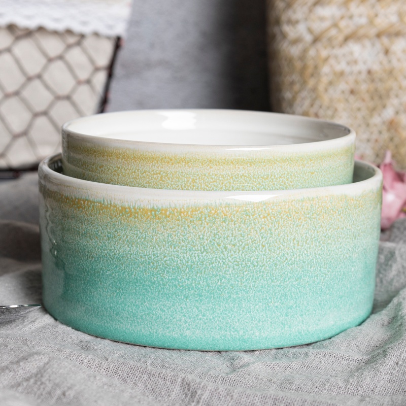 Happy Go 13cm(10oz) Bowl Inner Reactive Glaze Outside White Color Glaze With Embossment