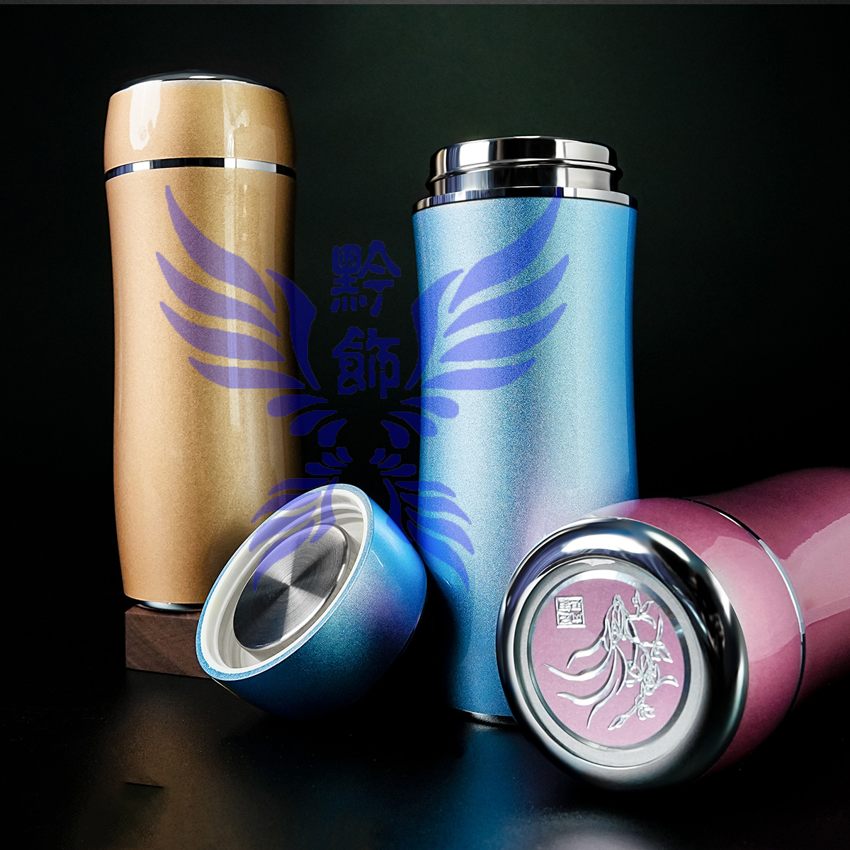 Bowling-Shaped Solid Silver Thermal-Insulated Tea/Water Cup