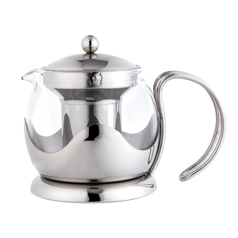Stainless Steel Teapot Borosilicate Glass Teapot With Removeable Infuser Tea Maker Teapot Tea Kettle