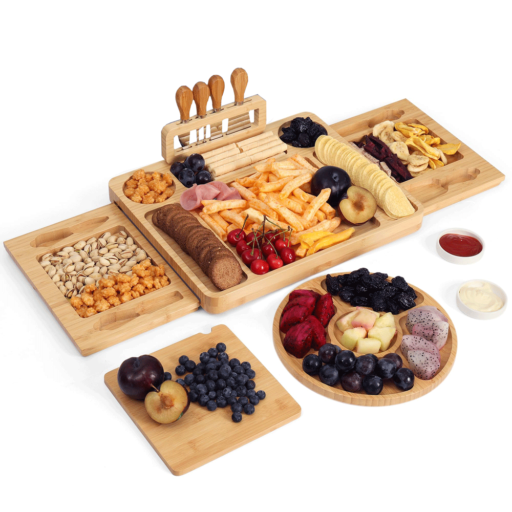 Shangrun Personalized Large Bamboo Charcuterie Board